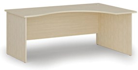 Ergonomiczne biurko PRIMO WOOD, 180x120 cm, prawe, brzoza