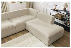 Beżowy narożnik modułowy z materiału bouclé (prawostronny/w kształcie litery U) Megeve – Bobochic Paris