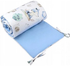 Ochraniacz Do łóżeczka Na Szczebelki, 180x30 - Bawełna 100% - Lisek I Jelonek