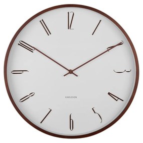 Karlsson 6014WH designerski zegar ścienny biały,średnica  40 cm