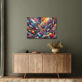 Obraz na szkle - Kolorowe graffiti (70x50 cm)