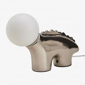 Lampa Stołowa Ceramiczna Z Kryształową Kulą Maloa Chrome - Sklum