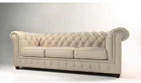 Kremowa aksamitna sofa 230 cm Cambridge – Ropez