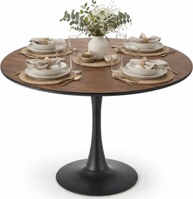 Okrągły stół z blatem w kolorze orzech A6-C65