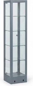 Witryna szklana, 1800 × 400 × 400 mm, szara