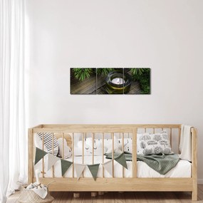 Obraz - świeca bożonarodzeniowa (z zegarem) (90x30 cm)
