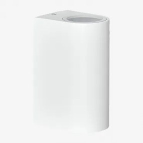 Zewnętrzny Kinkiet Z Aluminium Z 2 Punktami Świetlnymi Pevot Biała & ↑15 Cm - Sklum