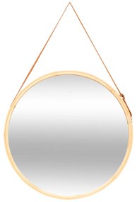 Lustro łazienkowe LOFT na pasku, Ø 50 cm