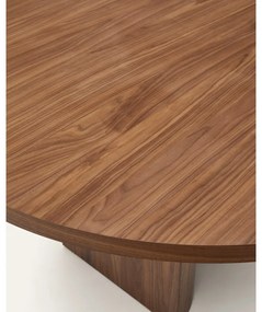 Okrągły stół z blatem w dekorze orzecha 100x200 cm Nealy – Kave Home