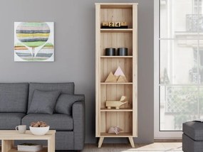 Otwarty regał w stylu skandynawskim Vankka 711, kolor dąb