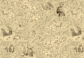 Fototapeta - Mapa w stylu vintage (196x136 cm)