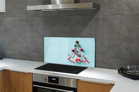 Panel szklany do Kuchni Świąteczne Słodycze i Bombki