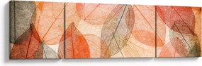 Obraz malowanych jesiennych liści (170x50 cm)