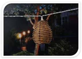 Girlanda świetlna z rattanowymi lampionami