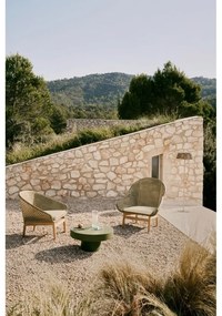 Zielono-naturalny drewniany fotel ogrodowy Olbia – Kave Home