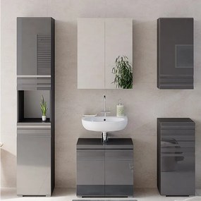 Szafka łazienkowa antracyt wysoki połysk 36.4x31x190.5 fredd