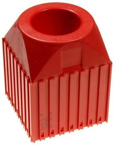 Pojemnik na narzędzia z tworzywa sztucznego z chwytem stożkowym ISO 40, moduł 8x8, 1 gniazdo, czerwony