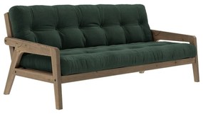 Zielona sztruksowa rozkładana sofa 204 cm Grab – Karup Design