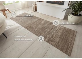 Brązowy/beżowy chodnik 80x200 cm Terrain – Hanse Home