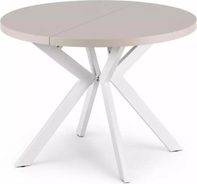 Okrągły stół Sorino z funkcją rozkładania 100-250 cm z blatem z płyty MDF i metalowymi nogami