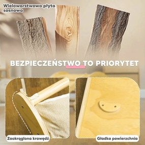 AIYAPLAY Zestaw wspinaczkowy dla dzieci, design 4 w 1 z mostkiem łukowym, huśtawką, poduszką, rampą zjeżdżalnią, do użytku wewnętrznego, Drewno
