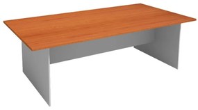 Stół konferencyjny PRIMO GRAY, 2400 x 1200 mm, szary/czereśnia