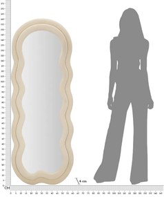 Lustro ścienne w materiałowej ramie, 160 cm