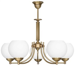 Żyrandol pięcioramienny stare złoto QV-S5A