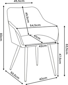 Zestaw 6 zielonych krzeseł w stylu glamour - Terviso 3X