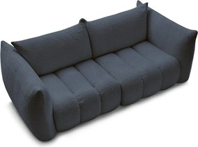 Ciemnoniebieska sofa z materiału bouclé 234 cm Azra – Bobochic Paris