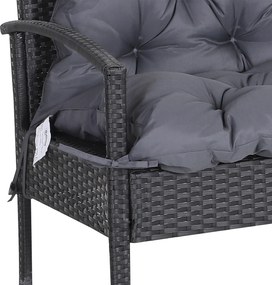 Outsunny Poduszka na Ławkę Huśtawkę Ogrodową Szara 98x100x8 cm Idealna do Komfortowego Siedzenia | Aosom PL