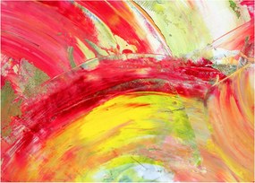Obraz na szkle abstrakcji - malarstwo (70x50 cm)