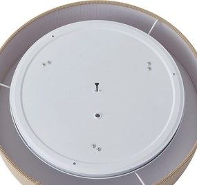 Nowoczesna lampa sufitowa taupe z aksamitnym abażurem 46 cm 3-źródła światła - Luz