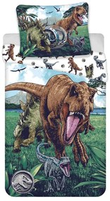 Bawełniana pościel dziecięca jednoosobowa 140x200 cm Jurassic World "Trio" – Jerry Fabrics