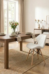 Białe tapicerowane krzesło kuchenne B0-F92