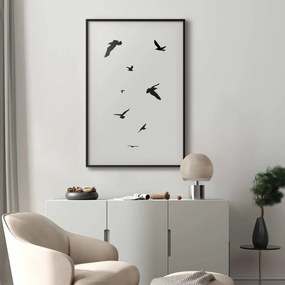 Plakat Wieczorny lot 21x30 cm z ramą czarną bez marginesu ARTGEIST B