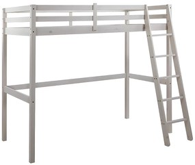 Łóżko antresola GEDEON - 90 × 190 cm - Lite drewno sosnowe - Bielone