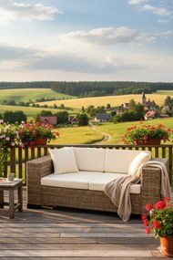 Sofa rattanowa 2 G7-E29