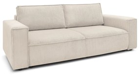 Beżowa sztruksowa rozkładana sofa 245 cm Nihad – Bobochic Paris