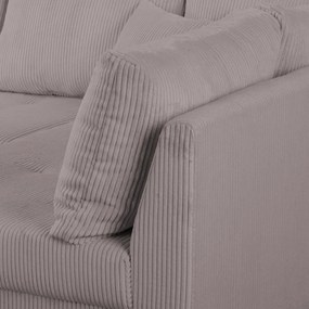 Szary sztruksowy narożnik (prawostronny) Ariella – Ropez