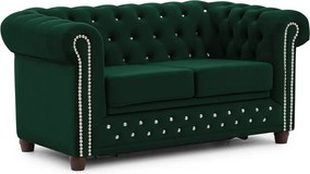 Zielona aksamitna rozkładana sofa 148 cm York Blik – Ropez