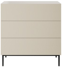 Komoda z szufladami Nicole 100 cm - kaszmir / czarne nóżki