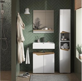 Szafka łazienkowa biały/artystyczny 30x35x180 marelle