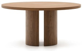 Okrągły stół z blatem w dekorze orzecha ø 150 cm Nealy – Kave Home