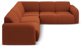 Brązowy narożnik z materiału bouclé (strona zmienna/w kształcie litery L) Molino – Micadoni Home