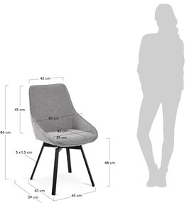 Szare krzesło Jenna – Kave Home