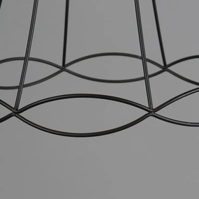 Retro Lampa wisząca czarna 35 cm - Granny Frame Retro Oswietlenie wewnetrzne