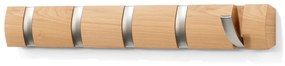 Wieszak ścienny z drewna topolowego Flip – Umbra