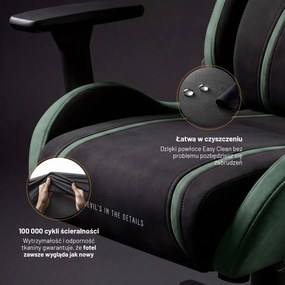 Fotel gamingowy materiałowy Diablo X-One 2.0 King Size, Forest Green