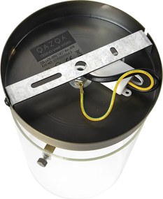 Nowoczesna lampa sufitowa brązowa ze szkłem - Dome